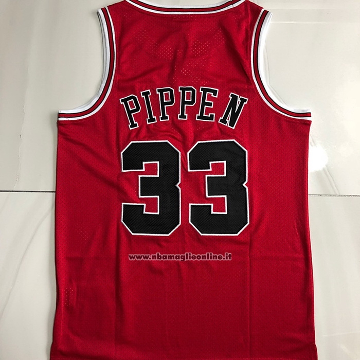 Maglia Chicago Bulls Scottie Pippen #33 Mitchell & Ness 1997-98 Rosso